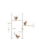 Poletree sistema de perchas para gallinas configuración del conjunto de gallinas