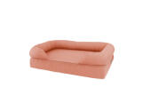 Una cama de espuma con memoria de tamaño medio 36 en color rosa