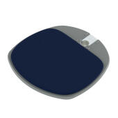 Plataforma de plástico gris para exteriores con accesorio de cojín azul para el sistema de jueGo del árbol para gatos Omlet Freestyle 