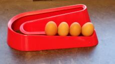 Permite almacenar fácilmente los huevos en orden de puesta