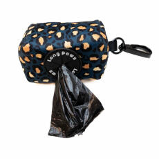 Long paws funk the dog poo bag | leopard green & Gold