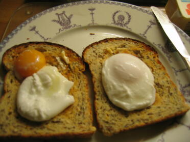 primeros huevos en tostadas!