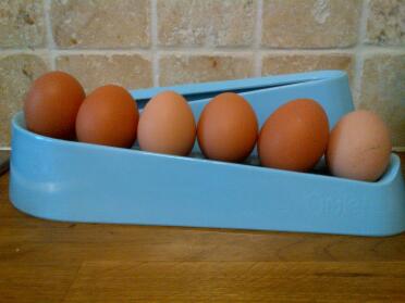 Rampa de huevos azules
