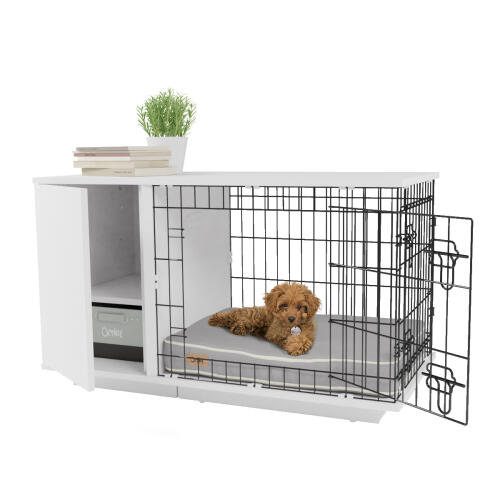 Fido Studio 24 jaula para perros con armario blanco