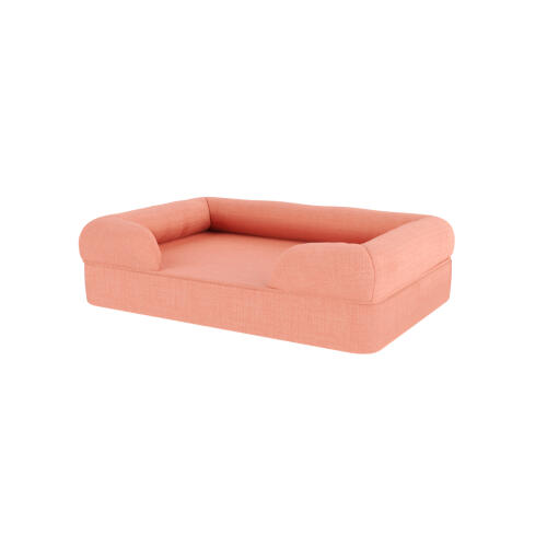 Cama de almohada rosa melocotón
