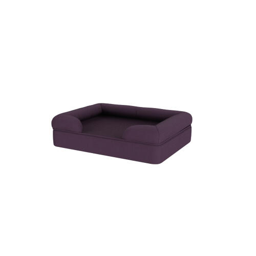 Una cama para perros de color púrpura.