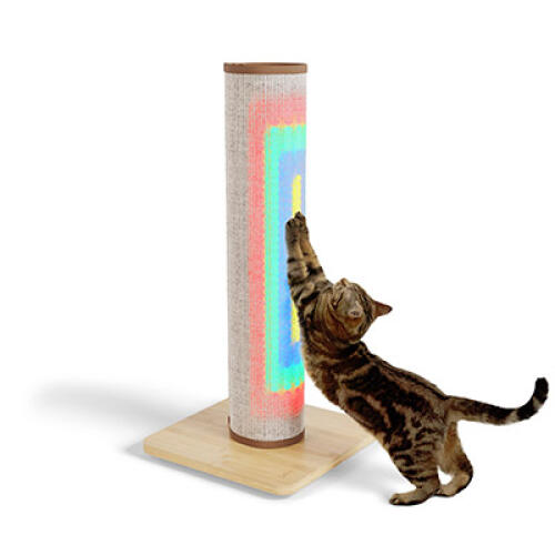 Switch rascador luminoso de sisal para gatos - crema