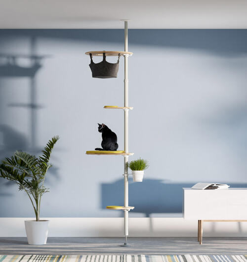 Freestyle árbol para gatos de interior de suelo a techo - el kit meower.