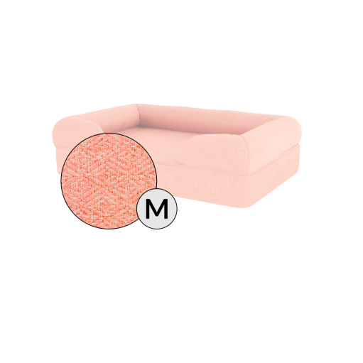 Omlet cama de espuma con memoria para perros mediana en color rosa melocotón