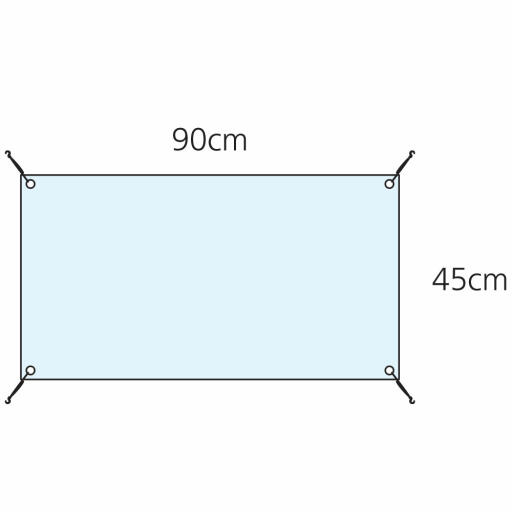 Dimensiones de la cubierta de viento transparente Eglu Cube 