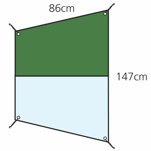 Dimensiones de la cubierta de media longitud de Eglu Go y Classic combi