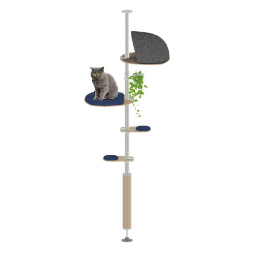 Freestyle árbol para gatos de interior de suelo a techo el kit para dormir
