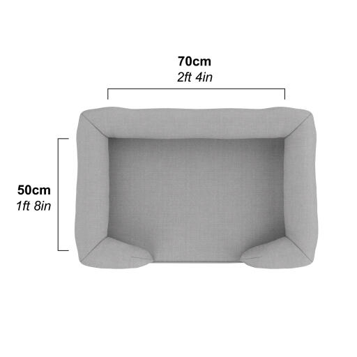 Omlet cama de almohada de tamaño medio dimensiones