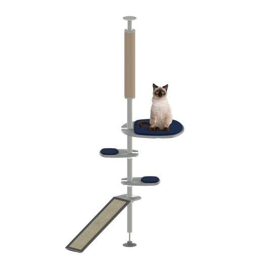 El kit de corteza al aire libre Freestyle sistema de postes para gatos configurado