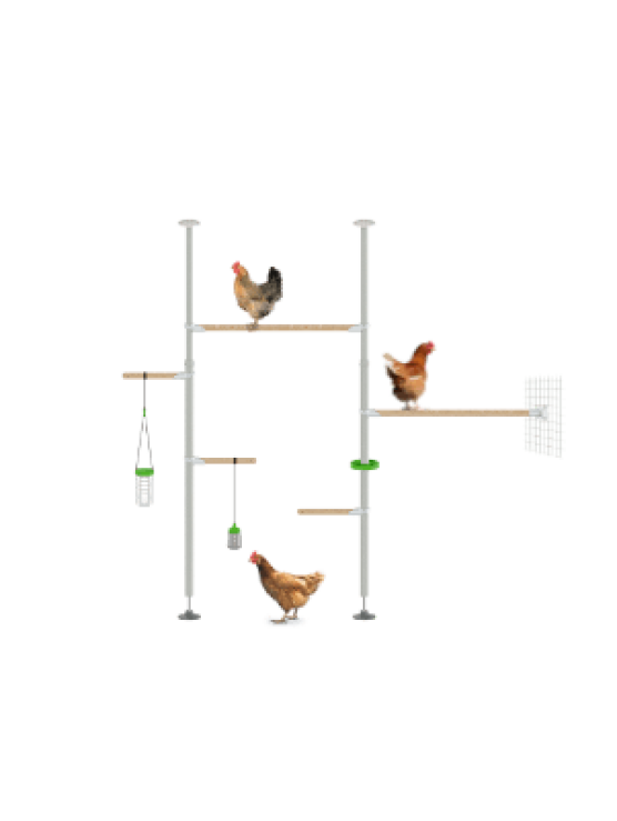 Percha para gallinas PoleTree - El kit montable - 1,70 - 2,15m