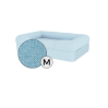 Omlet cama de espuma con memoria para perros mediana en azul cielo