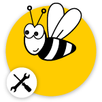 Logo de abeja de Omlet