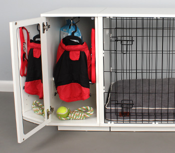 Con el armario del Fido Studio puedes mantener los accesorios de tu perro ordenados